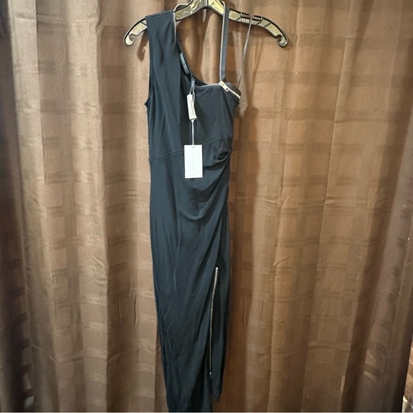 NWT Stunning Helmut Lang Asymmetric Zip Dress size XXS reg $475 style M04HW602 - Picture 6 of 9